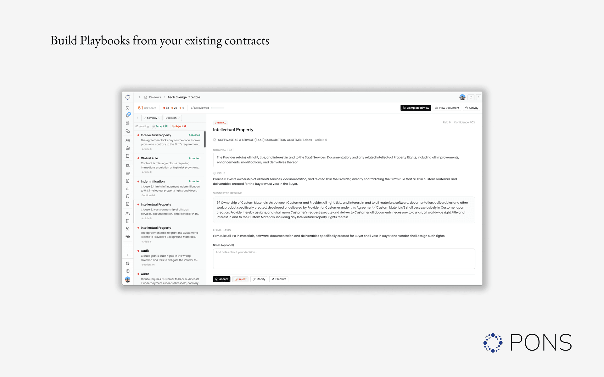 Automatic Playbook Creation & Contract Reviews