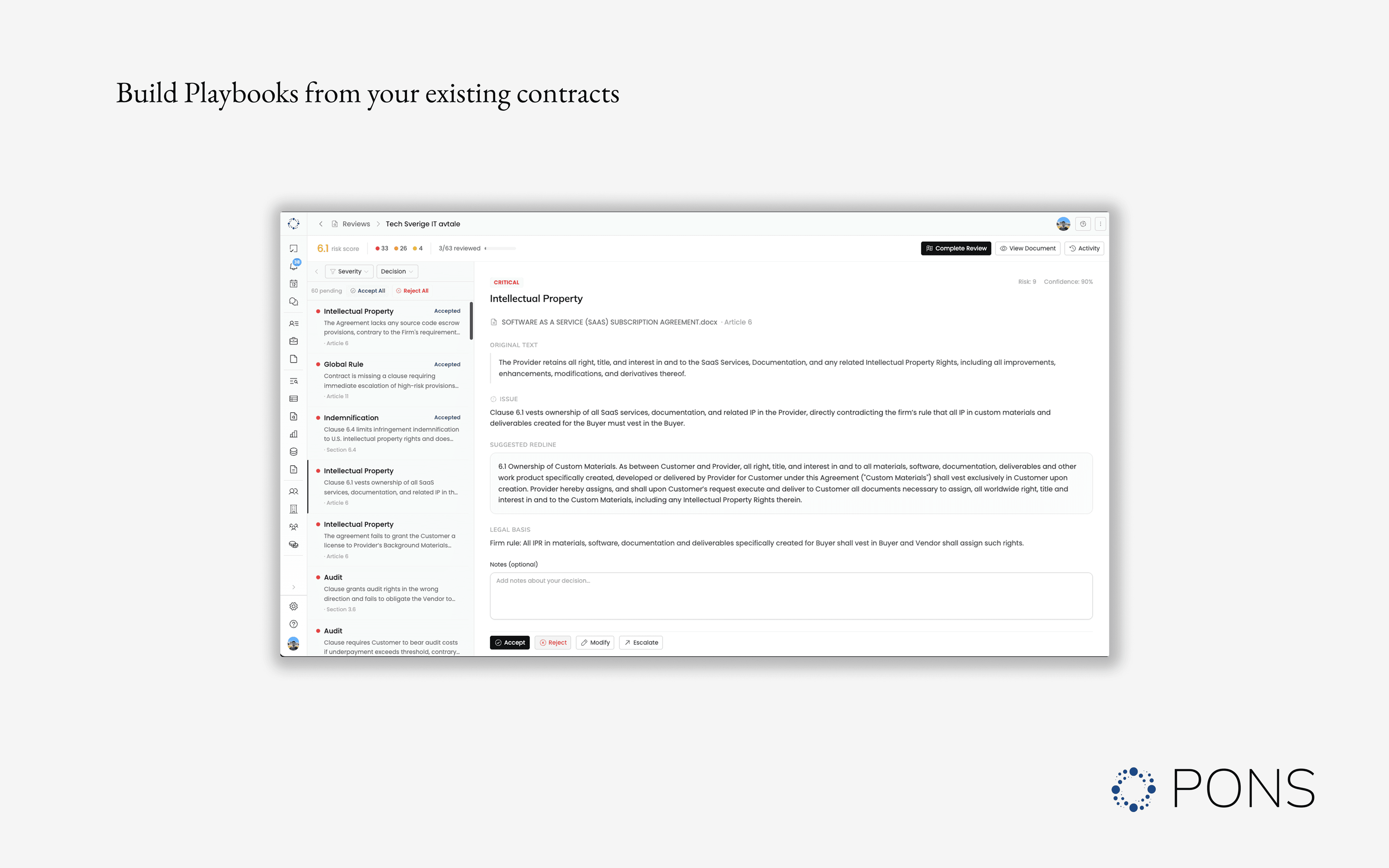 Automatic Playbook Creation & Contract Reviews
